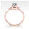 Image 4 : 1.02 CTW Oval Cut VS/SI Diamond Engagement Designer Ring 14K Rose Gold - REF-278Y3X - 32162