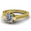 Image 2 : 1 CTW Solitaire Certified VS/SI Diamond Ring 14K Yellow Gold - REF-287N3A - 38546