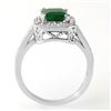 Image 2 : 2.0 CTW Emerald & Diamond Ring 18K White Gold - REF-85N5A - 10713