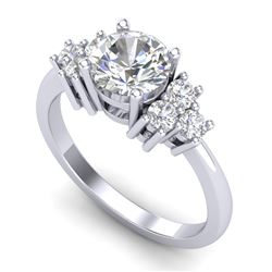 1.50 CTW VS/SI Diamond Solitaire Ring 18K White Gold - REF-409W3H - 36938