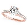 Image 2 : 1.83 CTW Certified VS/SI Diamond Solitaire 2Pc Wedding Set 14K Rose Gold - REF-394M7F - 31704