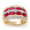 Image 1 : 2.50 CTW Ruby & Diamond Ring 14K Yellow Gold - REF-105V5Y - 14147