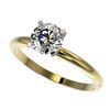 Image 1 : 1.06 CTW Certified H-SI/I Quality Diamond Solitaire Engagement Ring 10K Yellow Gold - REF-216X4R - 3