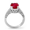 Image 2 : 5.0 CTW Ruby & Diamond Ring 10K White Gold - REF-70Y9X - 11884