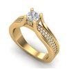 Image 1 : 1.01 CTW Cushion Cut VS/SI Diamond Micro Pave Ring 18K Yellow Gold - REF-200A2V - 37162