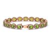 Image 2 : 13.87 CTW Peridot & Diamond Bracelet Rose Gold 10K Rose Gold - REF-251M6F - 40479