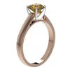 Image 4 : 1.25 CTW Certified Intense Yellow SI Diamond Solitaire Ring 10K Rose Gold - REF-191W3H - 33009