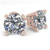 Image 1 : 2.0 CTW VS/SI Diamond Stud Designer Earrings 14K Rose Gold - REF-528H2M - 38370