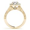 Image 2 : 1.70 CTW Certified VS/SI Diamond Solitaire Halo Ring 18K Yellow Gold - REF-409M6F - 26514