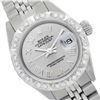 Image 1 : Rolex Men's Stainless Steel, QuickSet, Roman Dial with Pyrimid Diam Bezel  - REF-509Y7X