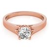 Image 1 : 0.75 CTW Certified VS/SI Diamond Solitaire Ring 18K Rose Gold - REF-185W8H - 27790