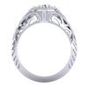 Image 4 : 1.07 CTW VS/SI Diamond Art Deco Ring 18K White Gold - REF-321M2F - 36884