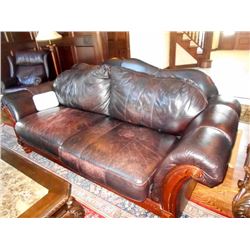 Full Size 2 Cushion Leather Sofa
