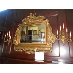 Gold Ornate Large Beveled Glass Mirror