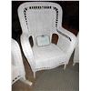 Image 3 : 3 PC White Wicker Set