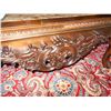 Image 3 : 48" x 32" Ornate Heavy Mahogany Curved Brown Marble Top Coffee Table