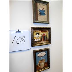 3 CAFE WALL ART SET