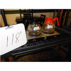 DBL COFFE WARMER W/ POTS