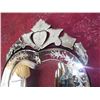 Image 4 : Unusual Glass Heart  Beveled Etched Mirror