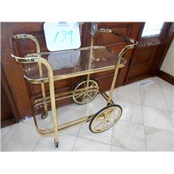 Brass / Glass Tea Cart Server