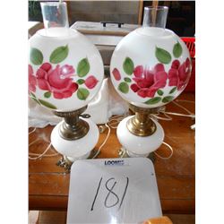 Rose Motif Vanity Lamps