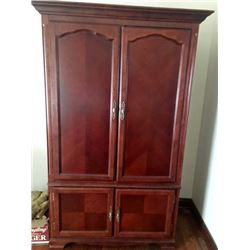 TV Cabinet with Doors, TV and DVD Player