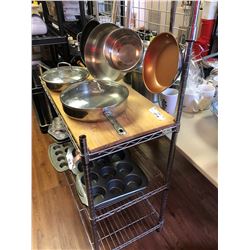 Metal Bakers Rack/ SS / Wood Top