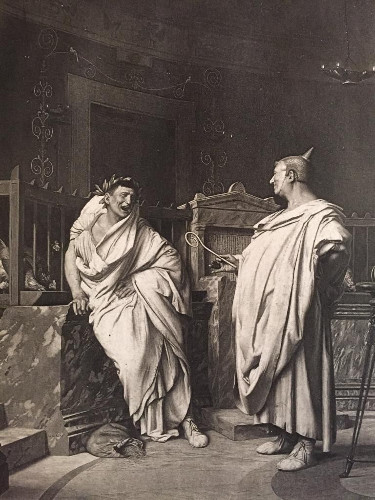 1880 s Photogravure Print Ancient Roman Priests 1880 s Photogravure Print Ancient Roman Priests