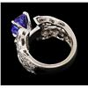 Image 3 : 18KT White Gold 2.45 ctw Tanzanite and Diamond Ring