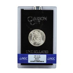 1881-CC $1 Morgan Silver Dollar Coin NGC MS63+ GSA w/ Box & COA