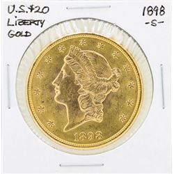 1898-S $20 Liberty Head Double Eagle Gold Coin
