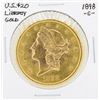 Image 1 : 1898-S $20 Liberty Head Double Eagle Gold Coin