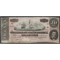 1864 $20 Confederate States of America Note