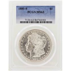 1881-S $1 Morgan Silver Dollar Coin PCGS MS63