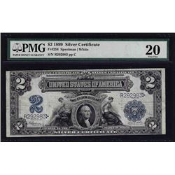 1899 $2 Mini-Porthole Silver Certificate Note PMG Very Fine 20