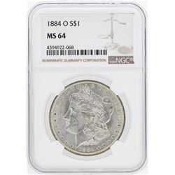 1884-O $1 Morgan Silver Dollar Coin NGC MS64