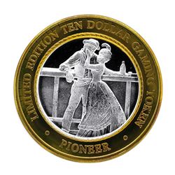 .999 Silver Pioneer Hotel & Gambling Hall $10 Casino Limited Edition Gaming Toke