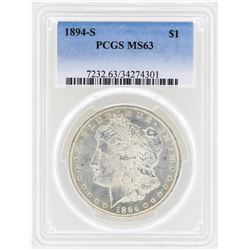 1894-S $1 Morgan Silver Dollar Coin PCGS MS63