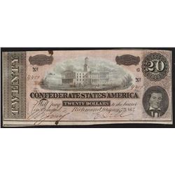 1864 $20 Confederate States of America Note