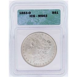 1883-O $1 Morgan Silver Dollar Coin ICG MS63