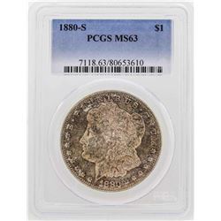 1880-S $1 Morgan Silver Dollar Coin PCGS MS63
