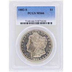 1882-S $1 Morgan Silver Dollar Coin PCGS MS66