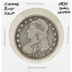 1834 Small Letters Capped Bust Half Dollar Coin