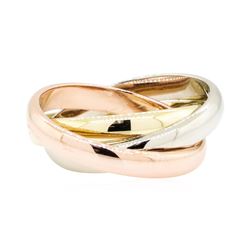 14KT Rose, White and Yellow Gold Rolling Ring