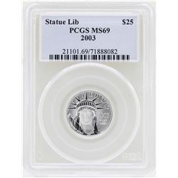 2003 $25 American Platinum Eagle Coin PCGS MS69