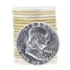 Image 1 : Roll of (20) 1963 Brilliant Uncirculated Franklin Half Dollar Silver Coins