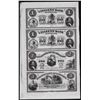 Image 1 : Uncut Sheet of $1/$1/$2/$3 Citizens Bank of Louisiana Obsolete Notes