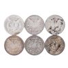 Image 2 : Lot of (6) 1921 $1 Morgan Silver Dollar Coins