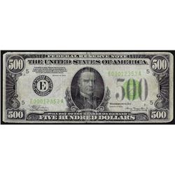 1934 $500 Federal Reserve Note Richmond