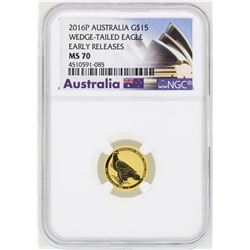 2016P Australia $15 Wedge Tailed Eagle Gold Coin NGC MS70 Early Releases